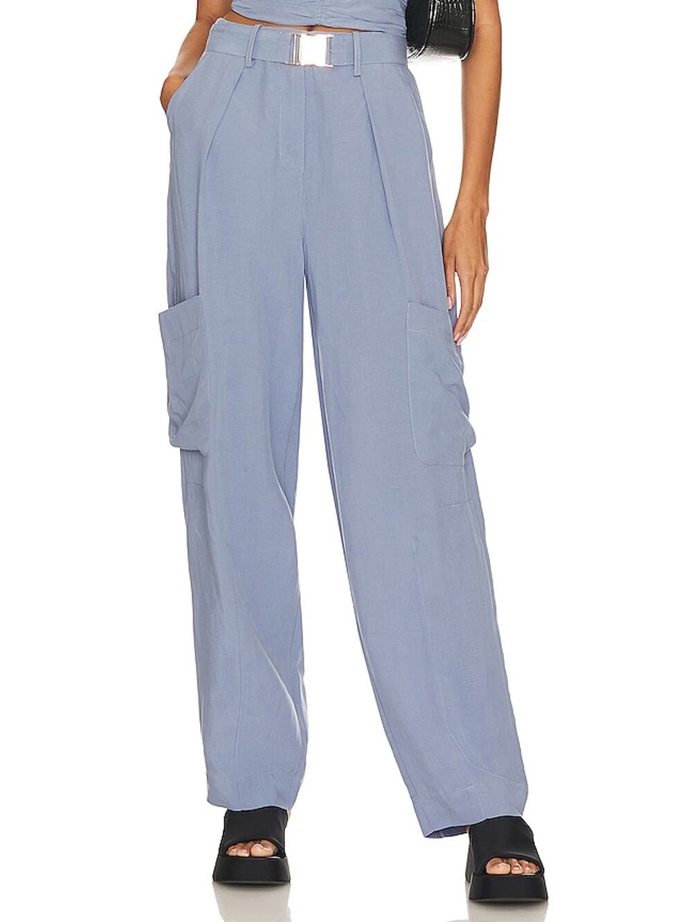 Sovere Chic Light Blue Nouvelle Cargo Pants Size M